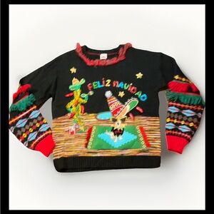 Feliz Navidad Ugly Christmas Sweater Holiday Time Size S